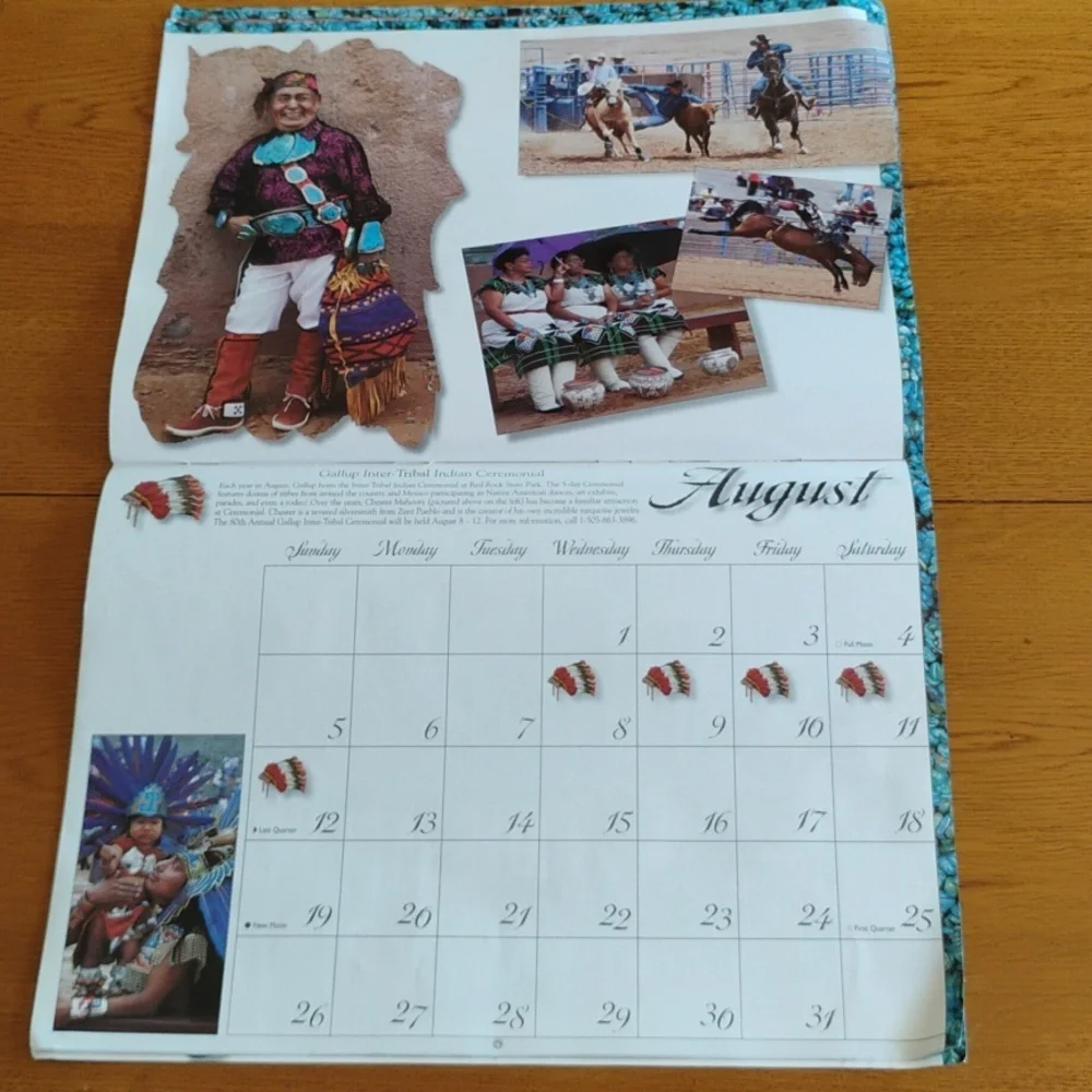 1991 Sioux Art 1999 Cherokee Heritage 2001 Native PeopleSW 2004 Am West Calendar